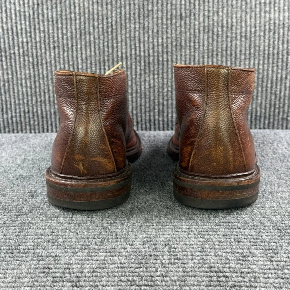 Allen Edmonds Gobi Chukka Boots Mens 11 B Brown Grain Leather Dainite Sole 1514